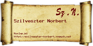 Szilveszter Norbert névjegykártya